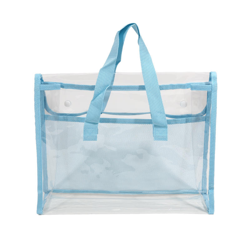 PVC Self-Adhesive File Bag Large Capacity Transparent Waterproof Handheld Folder Portable Expandable File Storage Bag