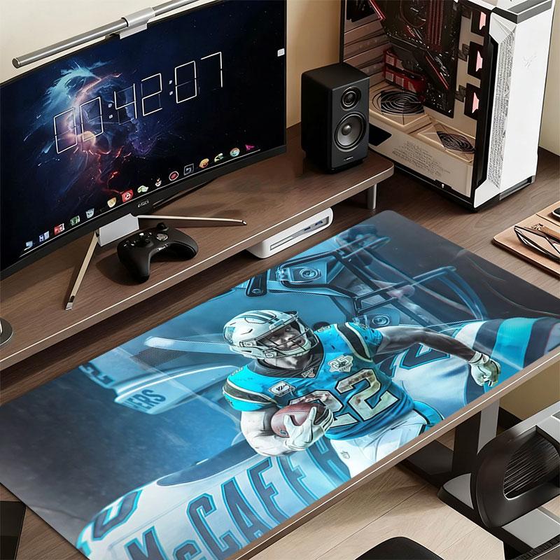 Christian McCaffrey Mouse Pad, Large Gaming Desk Mat, Non-slip XXL Mousepad for Laptop & Tablet, Mini PC Playmat with Stitched Edges