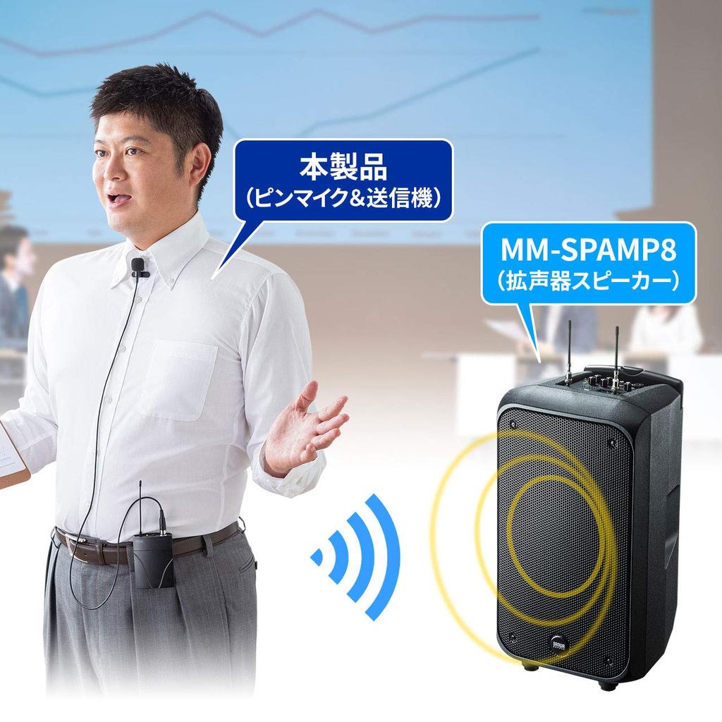 Sanwa Supply Wireless Pin Microphone MM-SPAMP8WPM