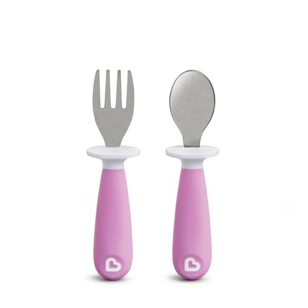Munchkin Stainless Spoon Fork Set, Random Delivery, 1 Set