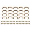 20 Sets U Shape Ring Buckles 5.5mm Crossed Screws Arch Bridge Handle Hardware for Purse Handbag