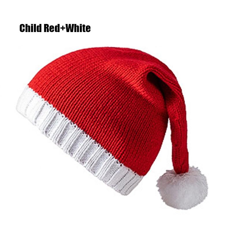 2026 New Christmas Patchwork Knitted Hat for Adults and Children Merry Christmas and Happy New Year