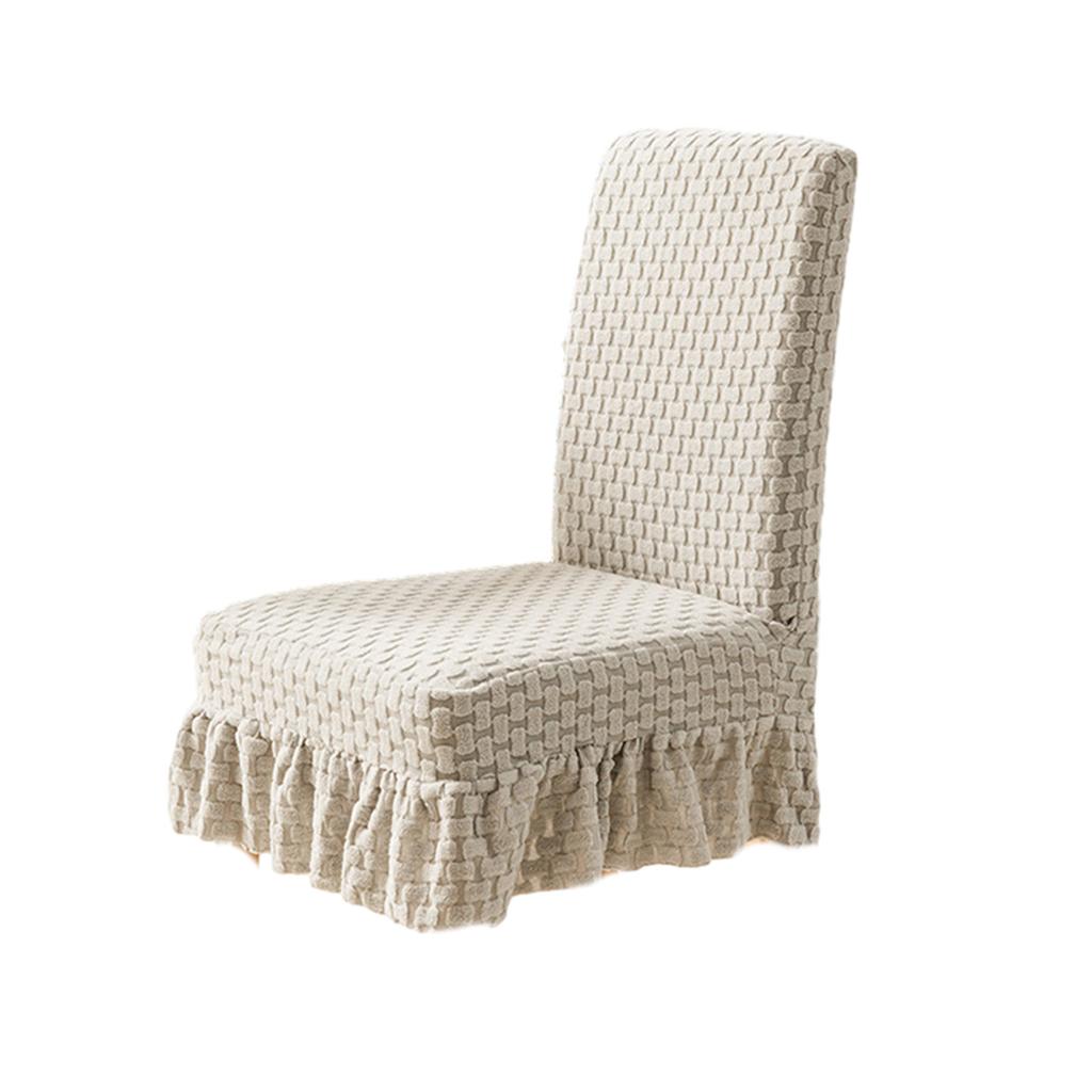 Dining Chair Cover Solid Stretch Chair Protector Cover Slipcover Chair Skirt for Office Wedding Banquet Ceremony Party