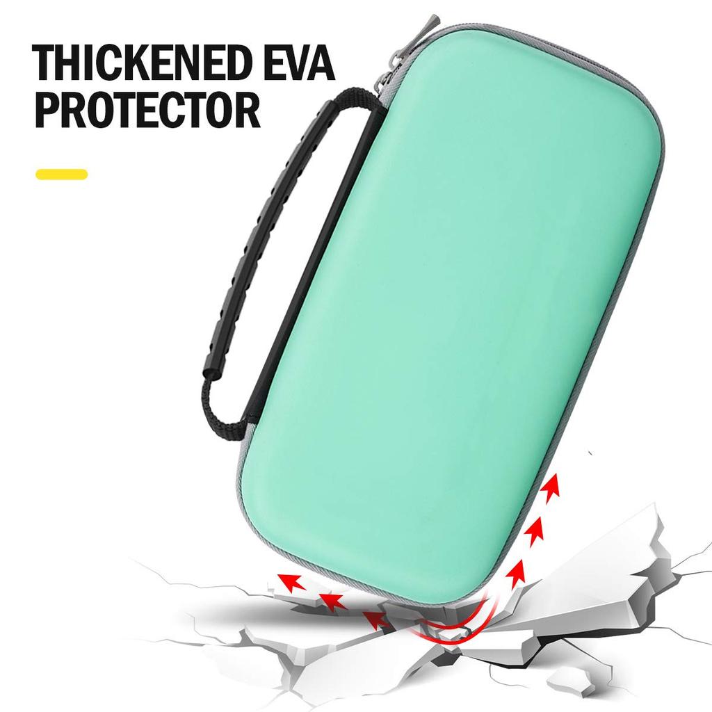 ATiC Nintendo Switch Lite Чехол для переноски и хранения EVA Полный Вмещает Switch Lite и 10 игр Легкий Бирюзовый Чехол, Чехол, Сумка, Материал, Ударопрочный, Защита,