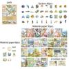 100 шт./упак. Винтажные наклейки Материал бумага Скрапбукинг Творческий DIY Альбом для дневника Материалы DIY Принадлежности для Junk Journal
