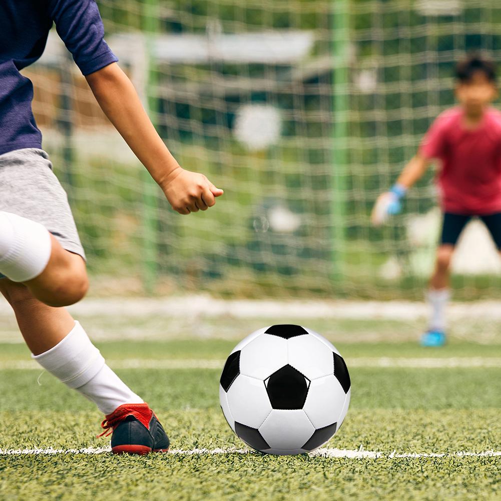 Professional Training Football Size 3, 4, 5PU Leather Black and White Football Suitable for Football Training Game Kids Gift