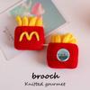 Вязаная брошь из пряжи McDonald's - Милая мультяшная подвеска-значок для сумок и одежды