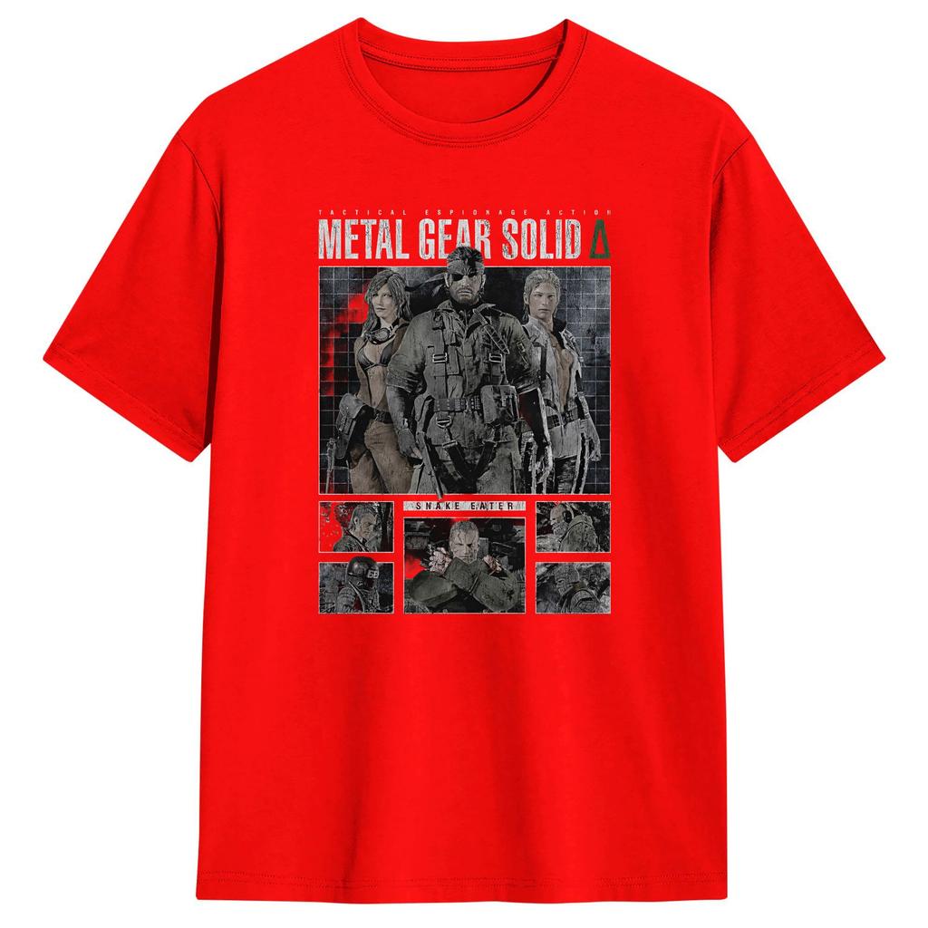 Metal Gear Solid Игра MGS Игровые Унисекс Футболки Юмористические Футболки С Коротким Рукавом С Круглым Вырезом Футболки Чистый Хлопок Больших Размеров Топы