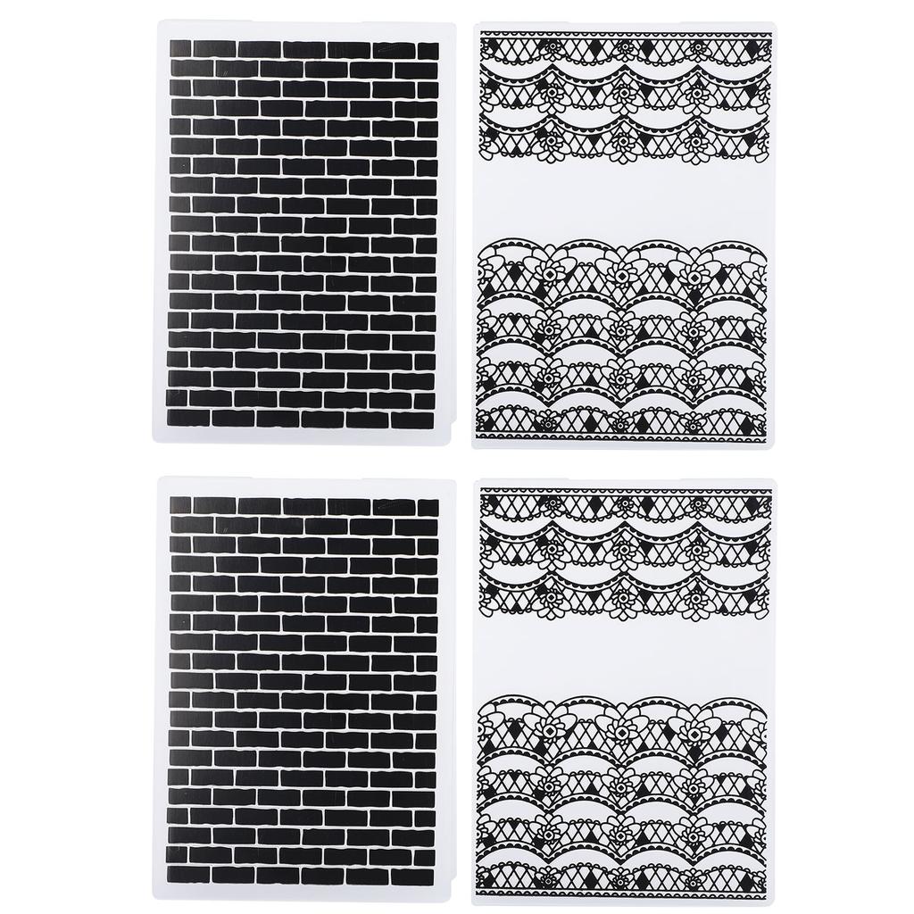 4 шт. Пластиковые папки для тиснения Изготовление открыток Скрапбукинг Тисненый шаблон Бумага Инструменты для поделок