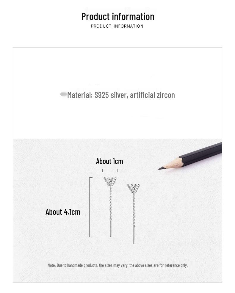 Серьги 'W' из серебра 925 пробы Banyan Tree для женщин - Элегантный нишевый дизайн, тренд 2022 года