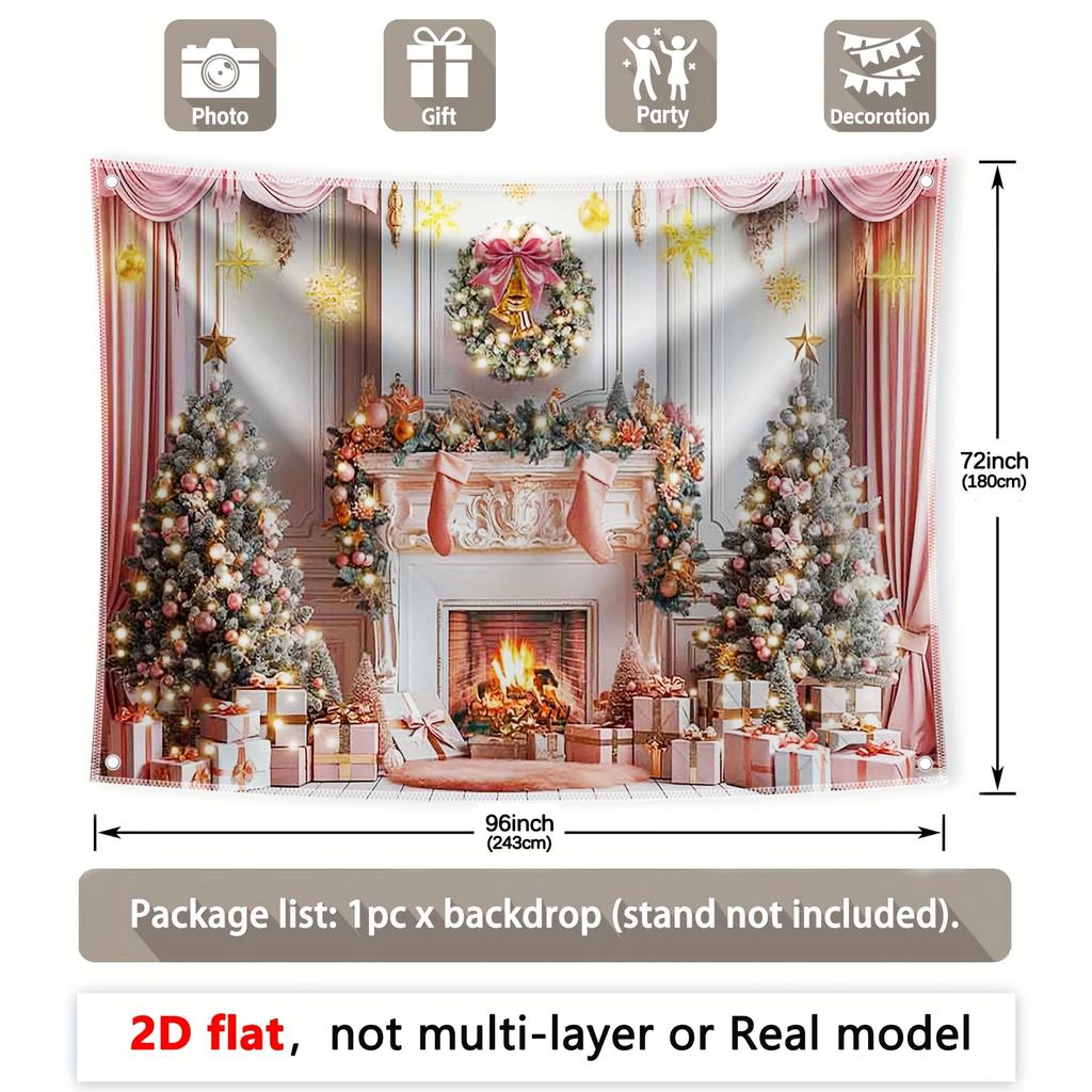 Рождественский венок розовые носки фон рождественское украшение фон зимний фон украшения для фотостудии фотобудки рождественской вечеринки