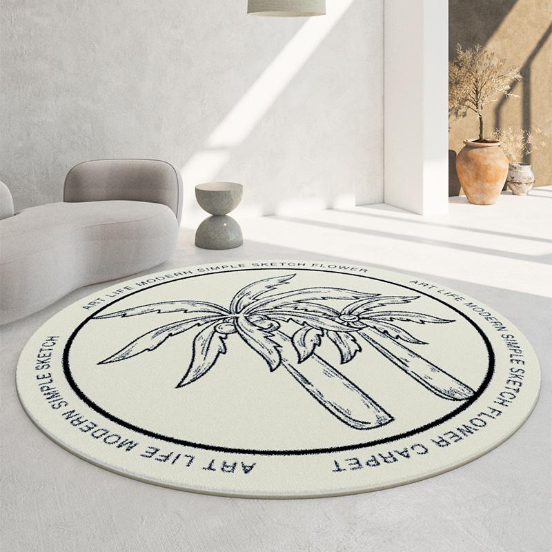 Мягкие круглые ковры с имитацией кашемира, современные украшения, диваны для гостиной, коврики, простой домашний ковер для спальни, большой ковер для гостиной