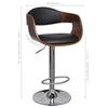 Bar Stool Set 2 pcs Black Bentwood and Faux Leather