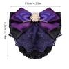 Pearl Bowknot Spring Clip Ribbon Hair Net Cover Elegant Bun Snood  Bank