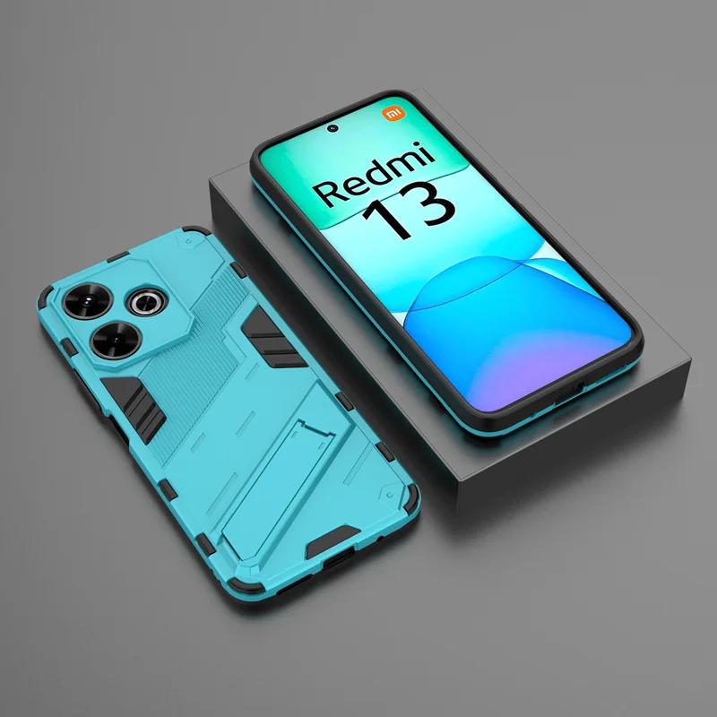 Бронированный противоударный чехол для Xiaomi 14T Pro Redmi Poco X7Pro Note13 Pro Plus 5G 4G с магнитной подставкой Чехол для Redmi Note 14 13 4G5G