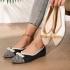 New Women Knitted Slip On Flats Shoes Breathable Comfortable Walking Sneakers Women Trend Casual Pointed Toe Walking  Loafers