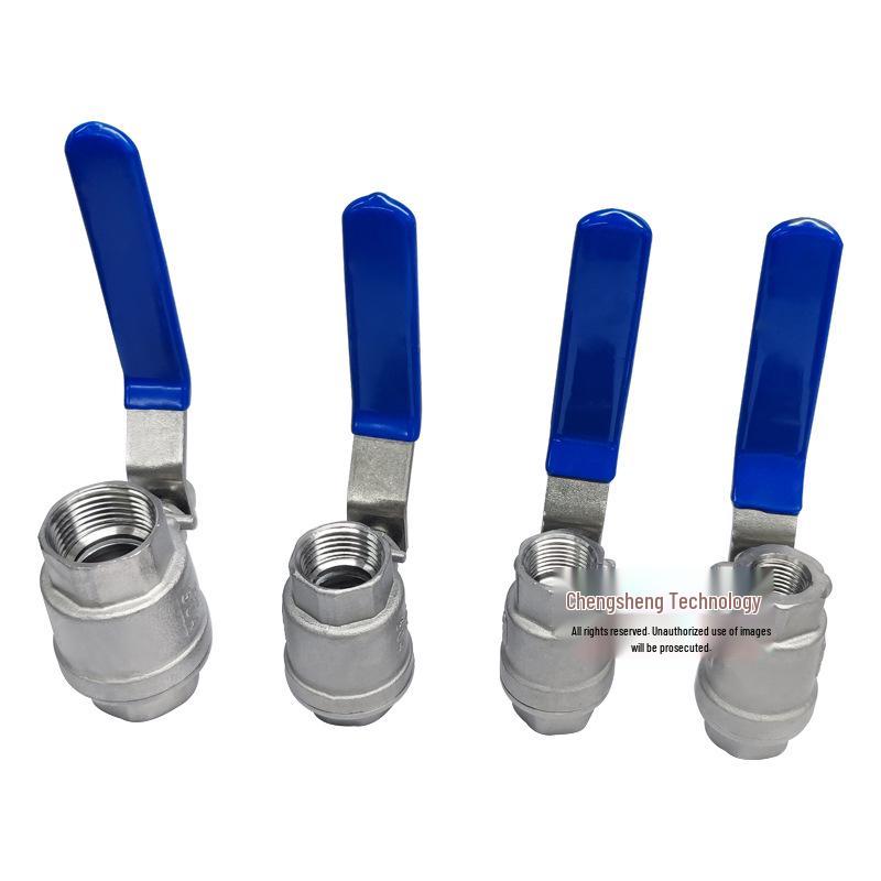 High-Pressure 304 Stainless Steel Ball Valve, Female Threaded, 1/2'' & 3/4'', Two-Piece Water Pipe Switch