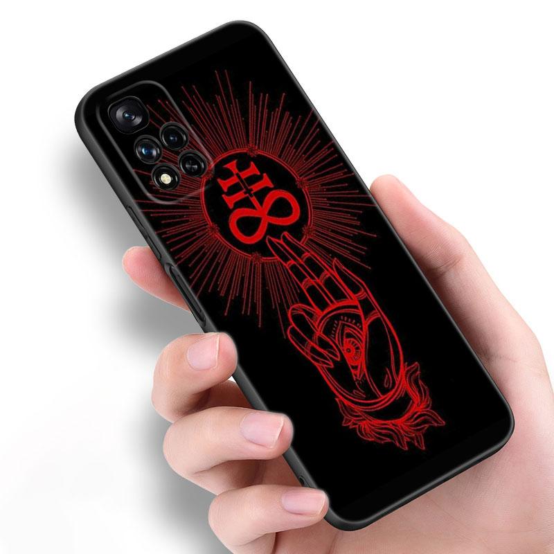Pentagram 666 Demonic Satanic Black Silicone Phone Case For Xiaomi POCO X3 X4 NFC F5 M3 M4 M6 X5 X6 Pro F3 F4 GT 5G C55 C65 M5