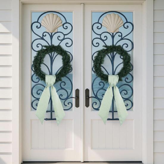 2 шт. Осенний День Благодарения Клетчатый Принт Венок Пояс Фермерский Лента DIY Ремесло Монограмма Уличный Внутренний Осенний Декор