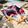 Custom Name Personalized DRAGON BALL Print Beach Towel, for Trip Camping Beach Party Home Decor, Birthday Gift for Family & Friends