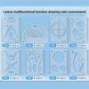 8PCS/Set Geometric Drawing Protractor Multi-function Mathematics Function Ruler  Students Gift