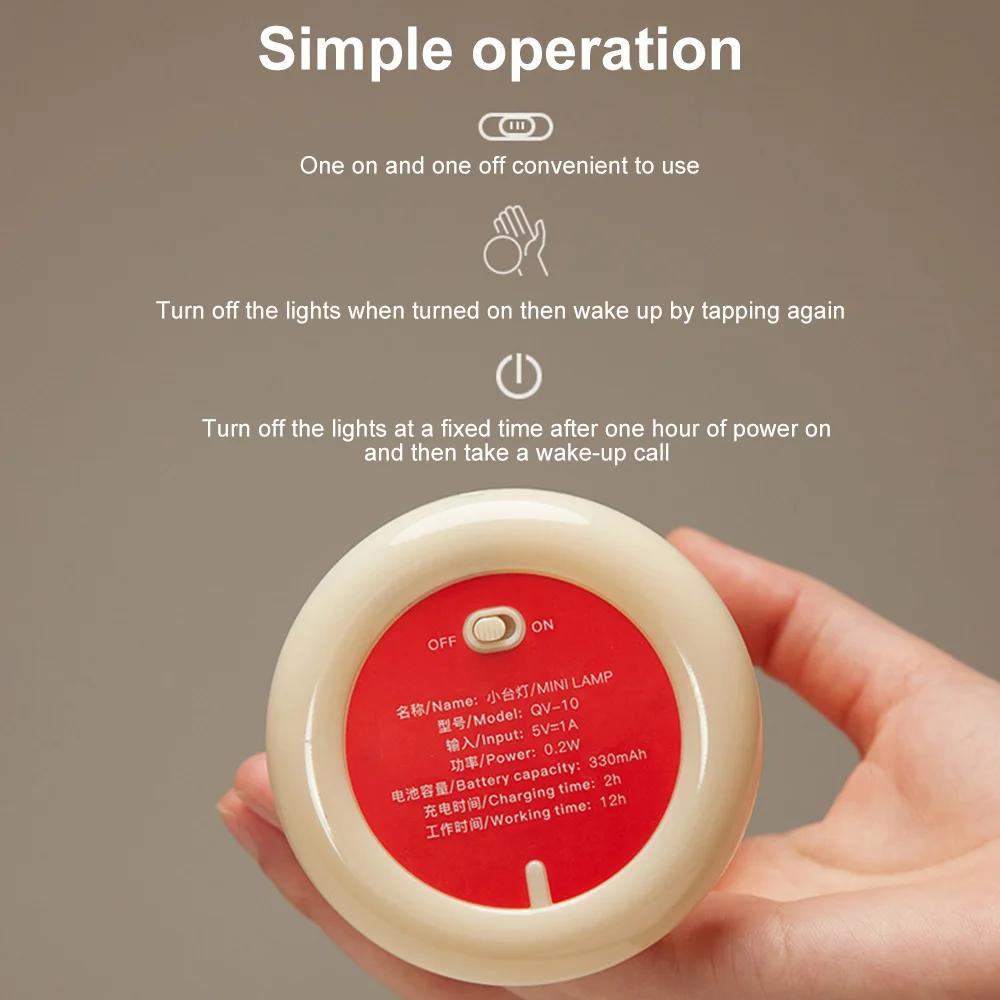 Мини креативный гриб настольная лампа закатного цвета перезаряжаемый настольный ночник для спальни прикроватный декор гостиной детский подарок