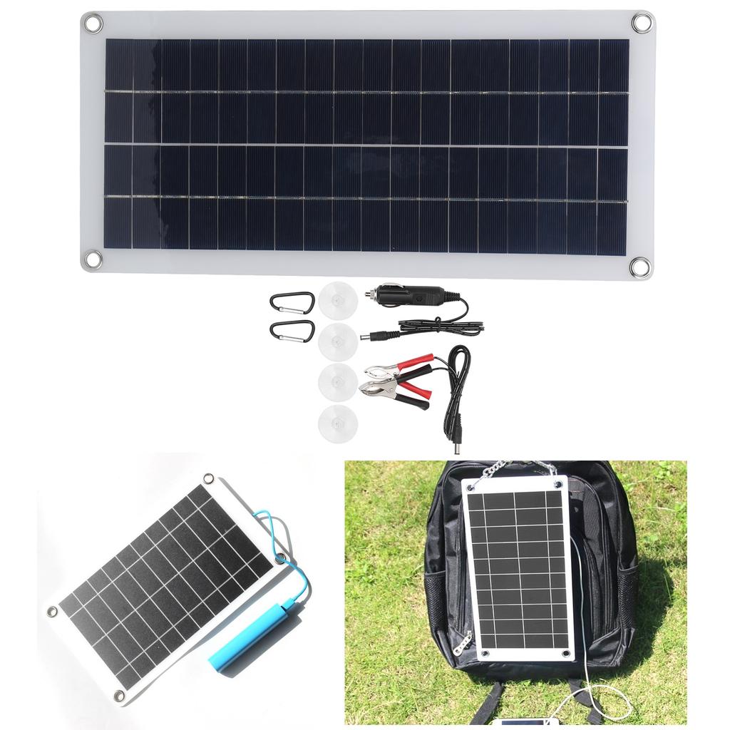 10 Вт поликристаллическая кремниевая солнечная панель с двойным выходом для аварийного зарядного устройства для кемпинга на открытом воздухе