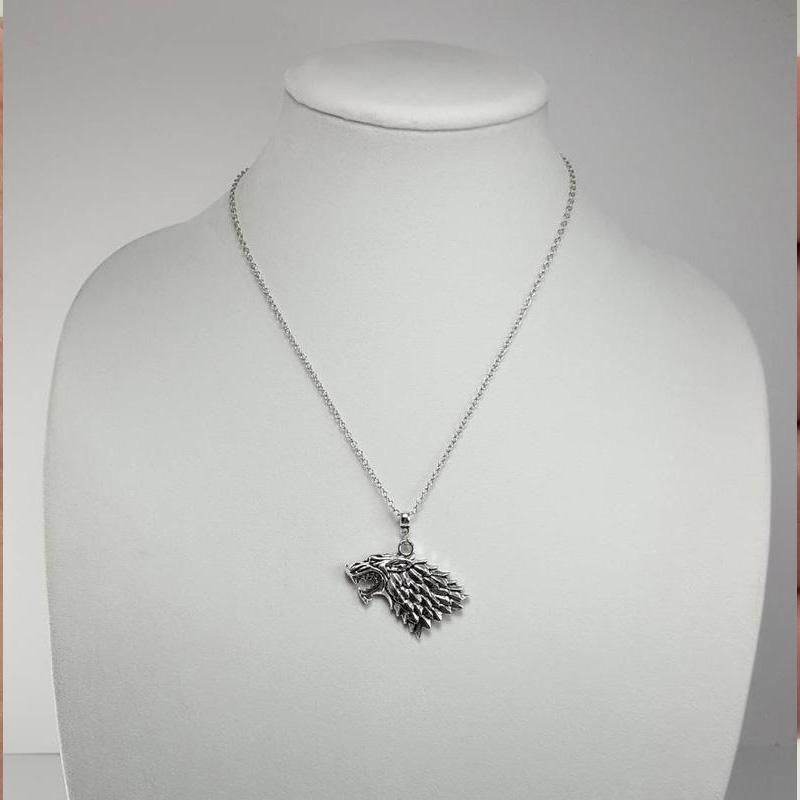 Мужское ожерелье с подвеской в виде головы волка - Европейско-американские персонализированные украшения из сплава с животными - Свирепый дизайн