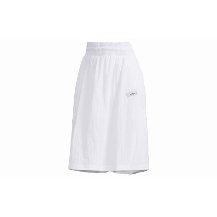 Adidas Neo Solid Color Mid-Length High-Waisted Casual Skirt Women Skirts White FN6556