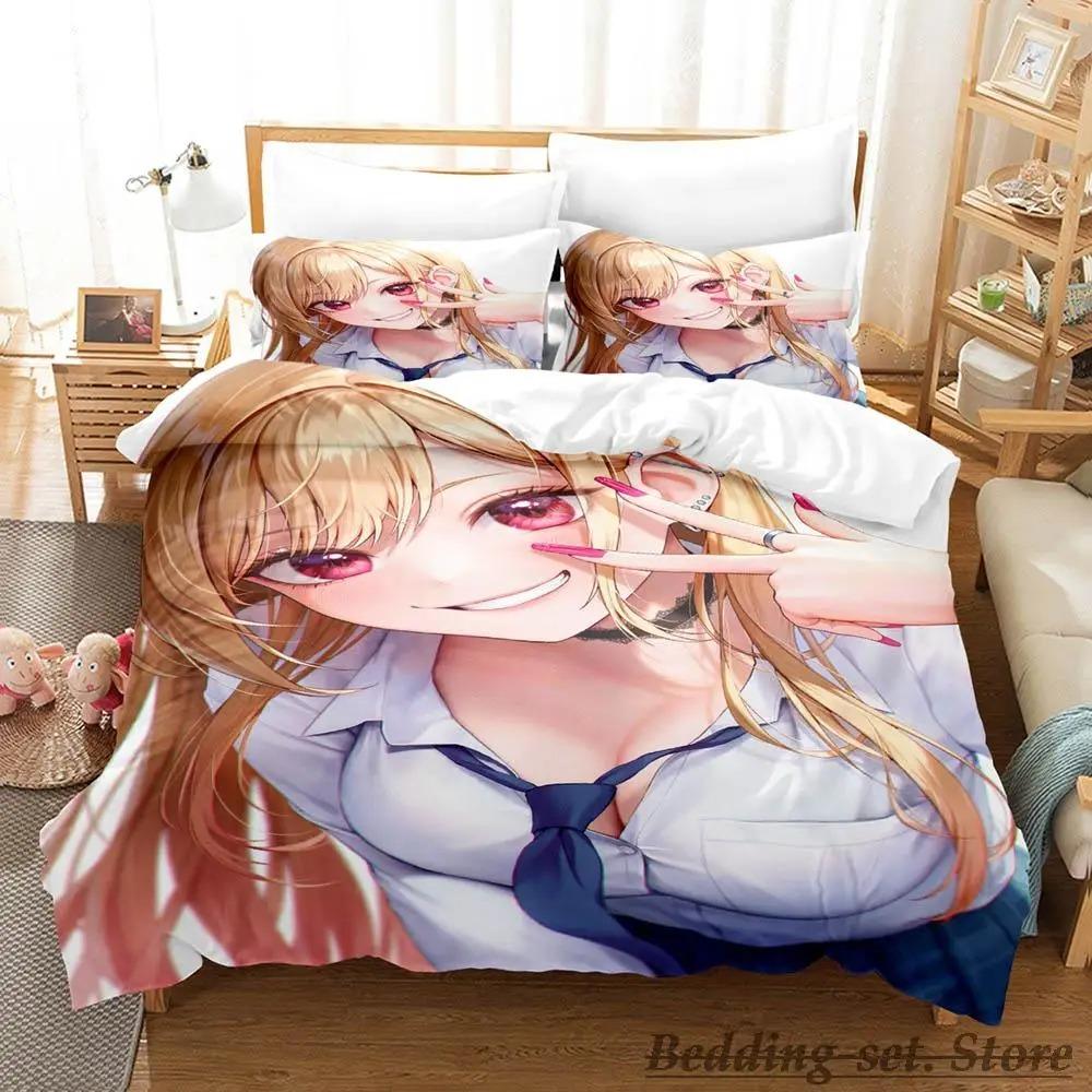 Marin Kitagawa Bedding Set Single Twin Full Queen King Size Bed Set Adult Kid Bedroom Duvetcover Sets Anime Parure de lit