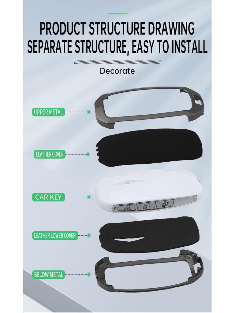 Genesis C Model Мужская кожаная ключница - Минималистичный высококлассный брелок-подвеска