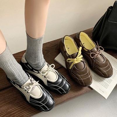 Кожаные платформенные немецкие тренировочные туфли женские 2025 новые с внутренней высотой, увеличивающей рост, в цветовой гамме, ретро, нишевые, повседневные, спортивные, охотничьи, боксерские туфли