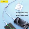 PISEN 66W Dual Charging Cable: Fast Charge for Apple, Huawei, Xiaomi.