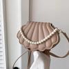 Niche Design Pearl Chain Bag Women Small Shell One Shoulder Bag Ladies Candy Color Evening Crossbody Bag