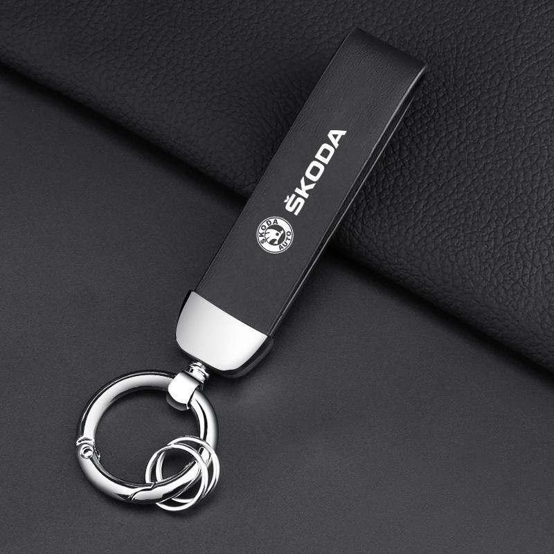 Car Braided Rope Keychain Keyring Key Holder Couple Gifts for Skoda SCALA Superb Octavia 2 3 A4 A5 Fabia Kamiq Kapoq Kodiaq Rapid