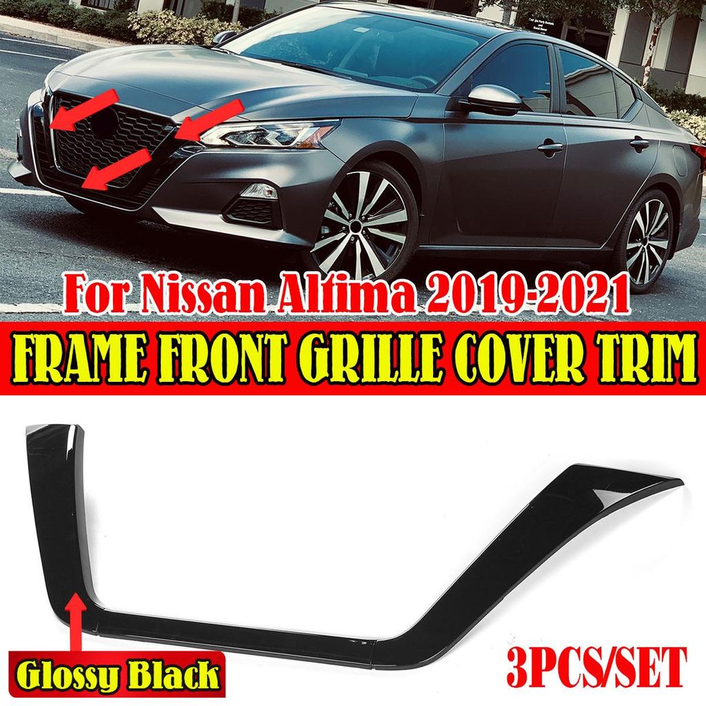 High Quality Car Front Bumper Grill Grille Trim Strips Front Hood Bonnet Grill Lip Frame Sticker For Nissan Altima 2019-2021