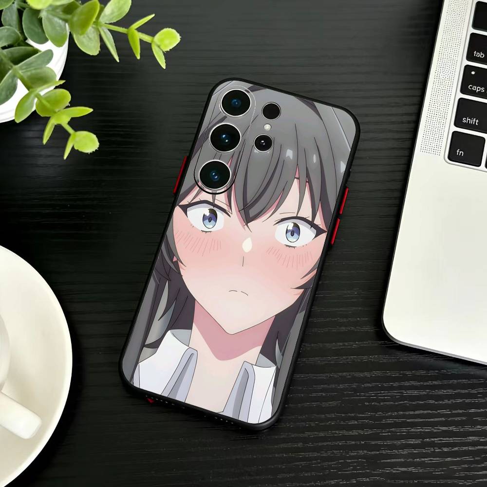 Чехол для телефона Asanagi Yori и Kino Himari Для Samsung S26, S25, S24, S23, S22, S21, S20, S30, Ultra, Plus, Fe, Note, 5G Черный Чехол