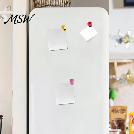 Office Cabinet Decor 4Pcs 3D Ladybug Refrigerator Magnet, Mini Ladybird Resin Fridge Colorful Insect Photo Holder Decorative Memo Note for Kitchen
