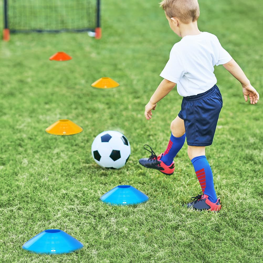 GHB Маркеры для тренировок по футболу Цветной набор для дриблинга из 5 цветов для практики Включает подставку и сумку для хранения конусов, конусы, конусы, конусы, 10, маркеры, (2