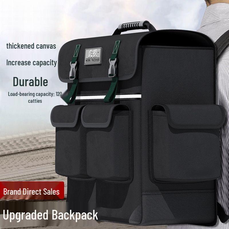 Electrician's Multifunctional Durable Canvas Tool Backpack