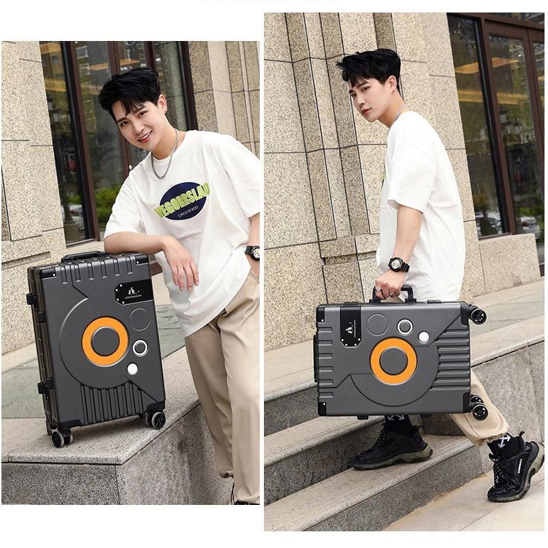 New Aluminum Frame Luggage Travel Fashion Trolley Case Universal Wheel Technology Luggage Luxury 20‘’ Carry On Cabin Suitcase