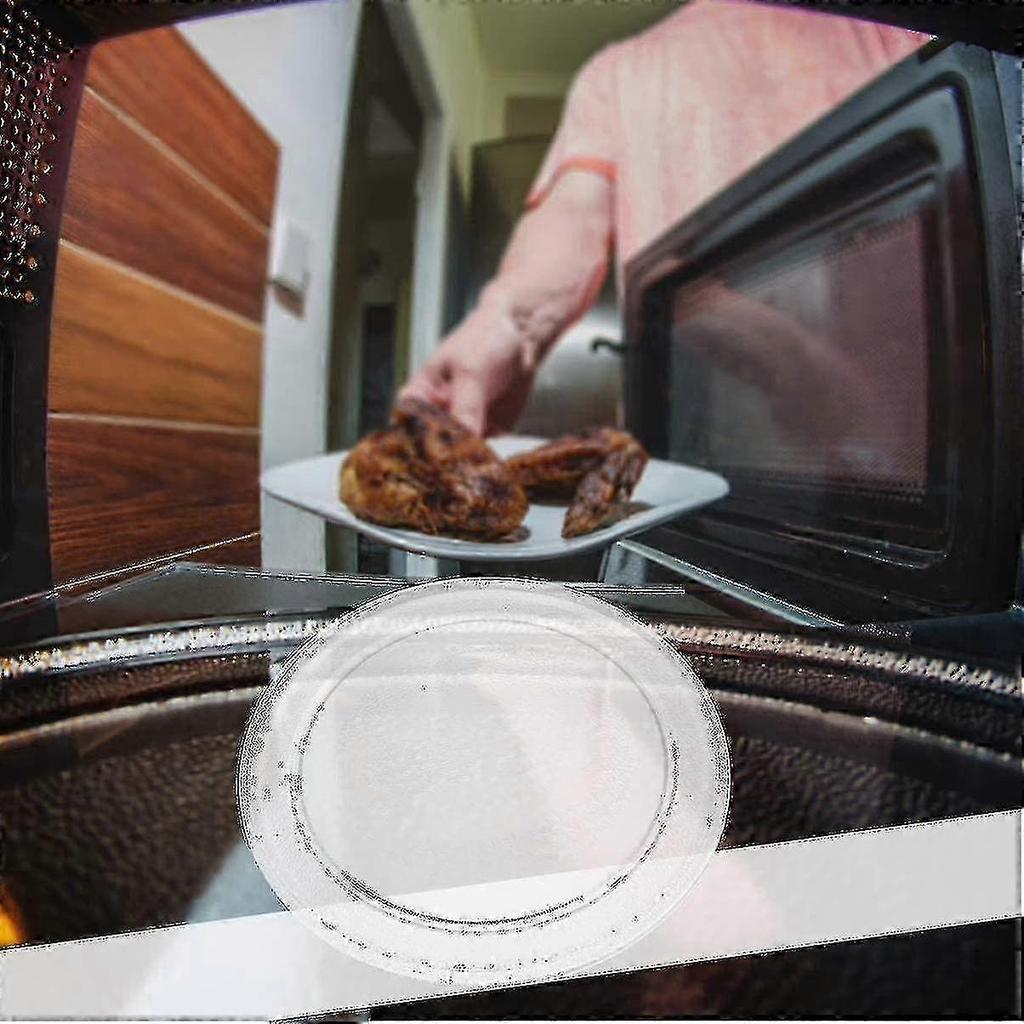 Universal Microwave Turntable Glass Plate With Holder, 245mm/24.5cm/9.65in
