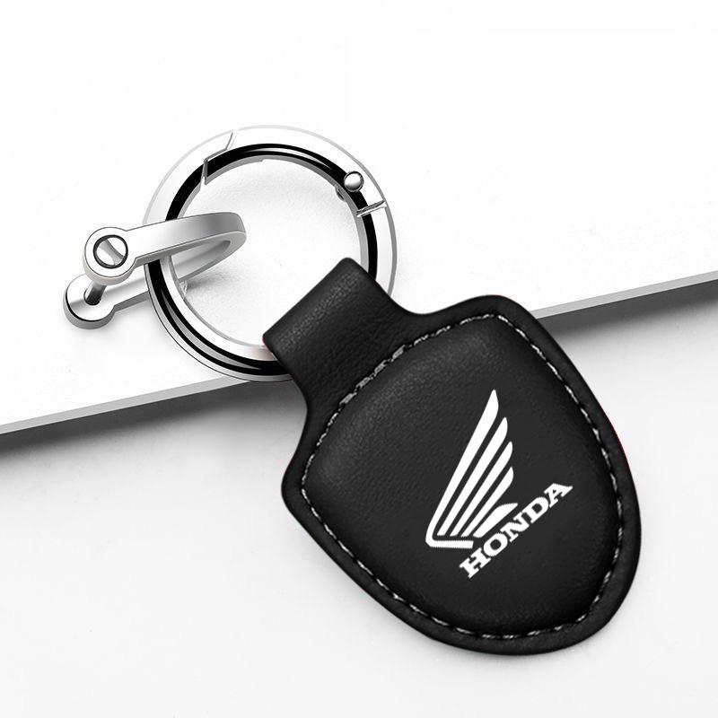 PU Leather Motorcycle Keychain Key Decoration Ring Anti-Loss Pendants For Honda CB400CB650FCBF CBR25ORR CRF SH3O0 NC75O HONDA MV1