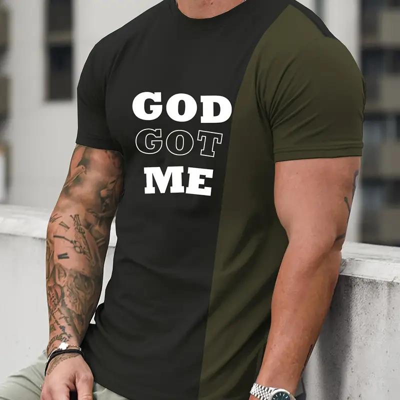 Мужская футболка с буквенным принтом и 3D-принтом Футболки повседневные с круглым вырезом и коротким рукавом Футболки свободного покроя Мужская одежда Топы Уличная одежда