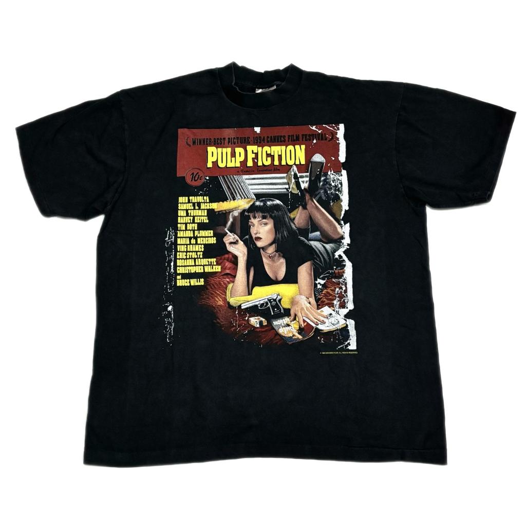 Винтажная футболка PULP FICTION 1994 Квентин Тарантино Ума Турман Фильм XL РЕПРИНТ