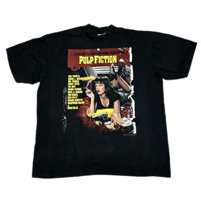 Винтажная футболка PULP FICTION 1994 Квентин Тарантино Ума Турман Фильм XL РЕПРИНТ