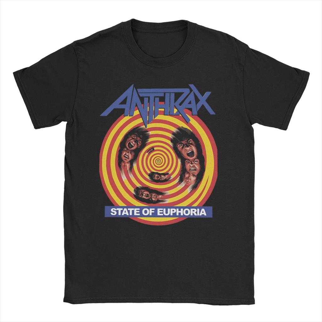 Anthrax Among The Living Mens T Shirt  Vintage Tee Shirt Short Sleeve Crew Neck TShirt Pure Cotton Summer Clothes