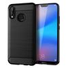 Противоударный силиконовый чехол для Huawei P20 Lite Матовый карбоновый чехол для телефона p20lite Huawei Мягкая задняя крышка