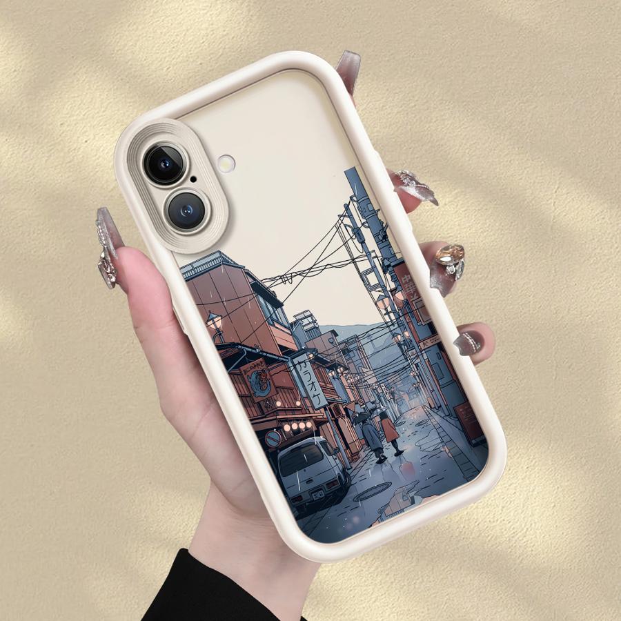 Чехол для iPhone 17 Pro Max 16 11 14 13 Air 15 Plus 17e 12 Pro Чехол для телефона Аниме Город