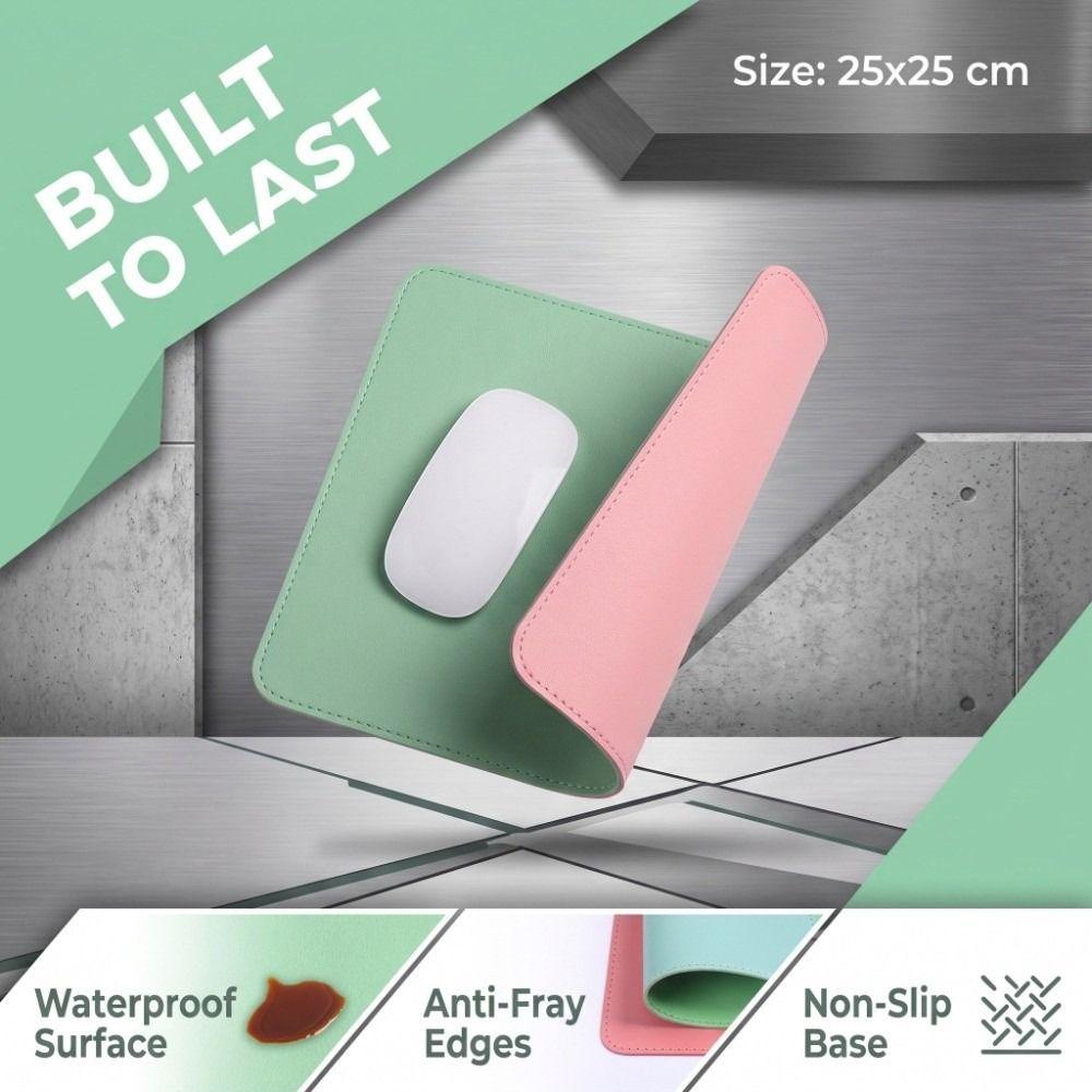 Front and Back Color Matching Leather Mouse Pad Writing Mat Laptop Table Mat New Mice Mat Home